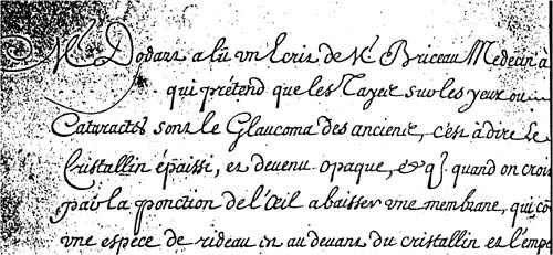 lettre de Brisseau à l'Académie